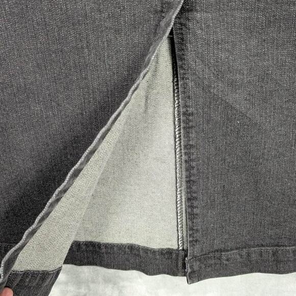Aura by Wrangler Denim Maxi Skirt 12 X 35 Black Back Slit Western Modest Teacher - Picture 6 of 11